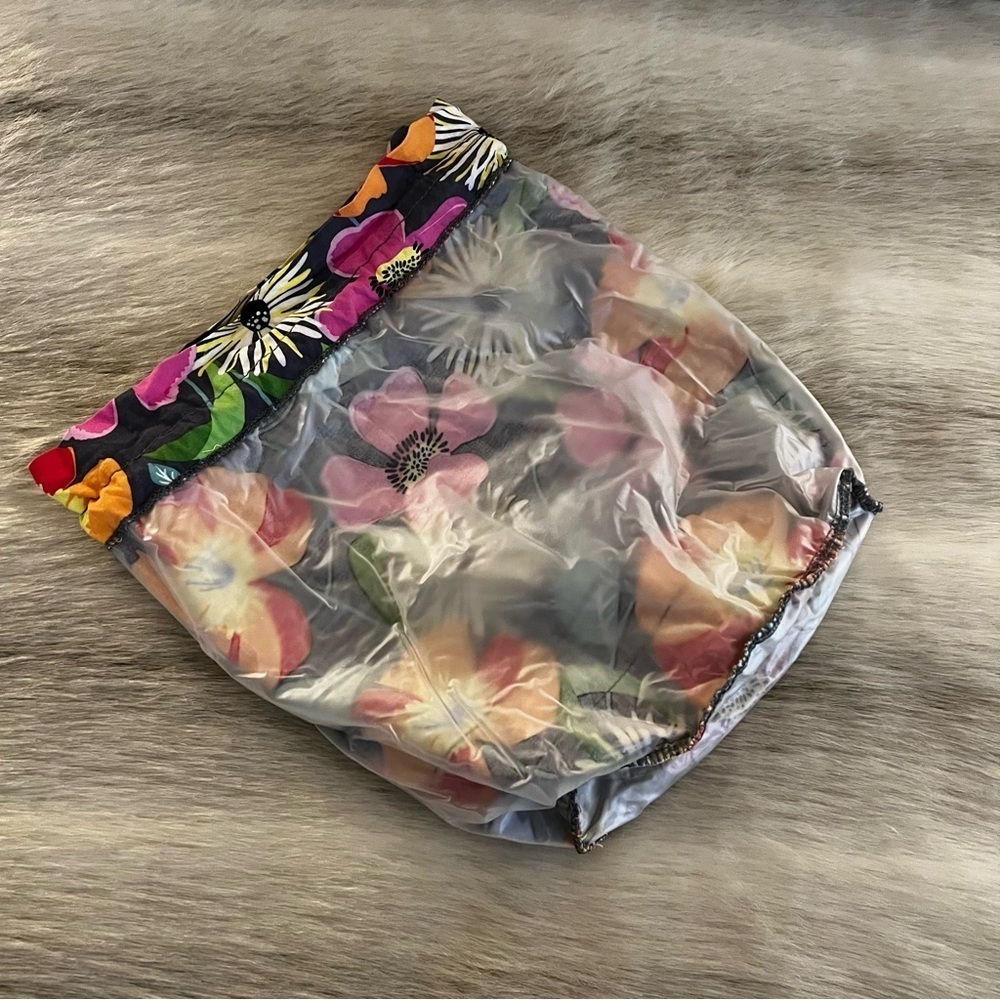 VERA BRADLEY Ba Va Bloom Y2K Ditty Bag Drawstring Plastic Lined Travel Floral - Picture 9 of 12
